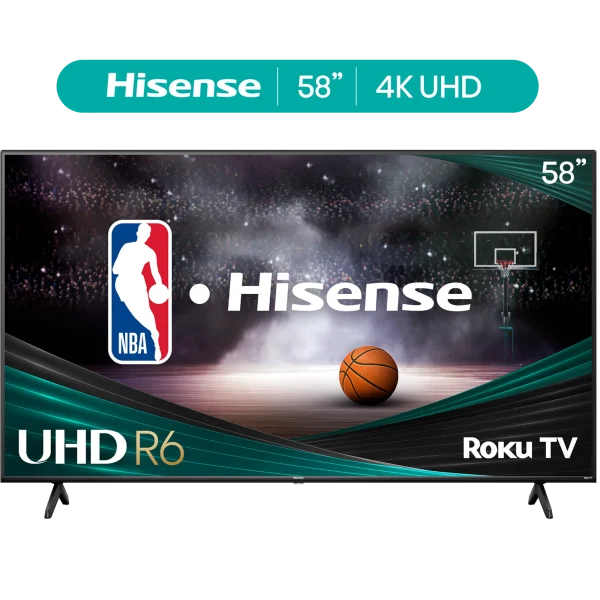 Hisense 58" Class 4K UHD LED LCD Roku Smart TV HDR R6 Series 58R6E3