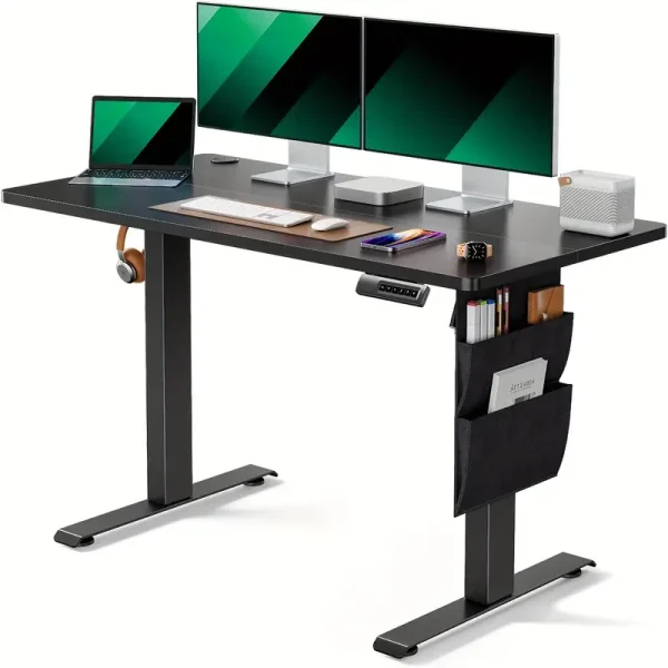 PERLESMITH 48x24 Inch Ergonomic Standing Desk with Storage & Memory Function - Image 3